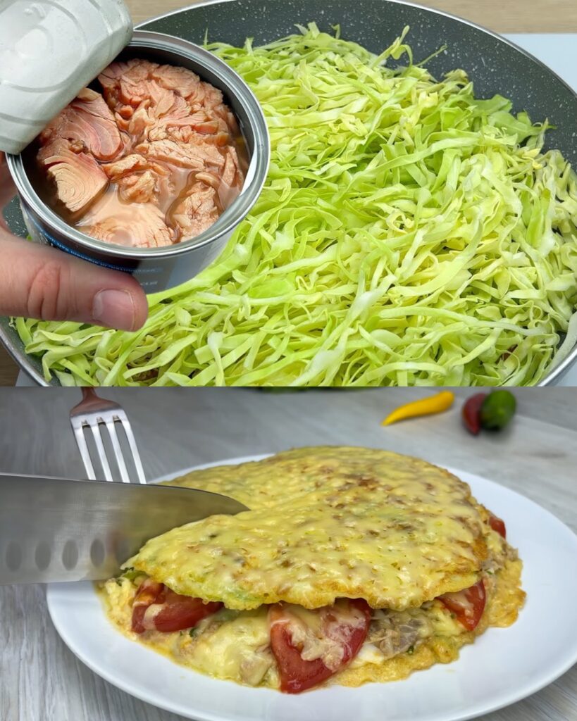 Cabbage and Tuna Pancakes