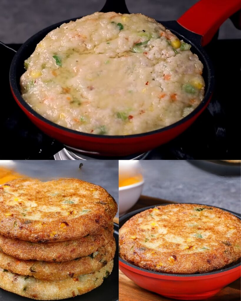 Crispy & Healthy Sooji Vegetable Pancakes | Nutri Rava Veggie Pancakes Recipe