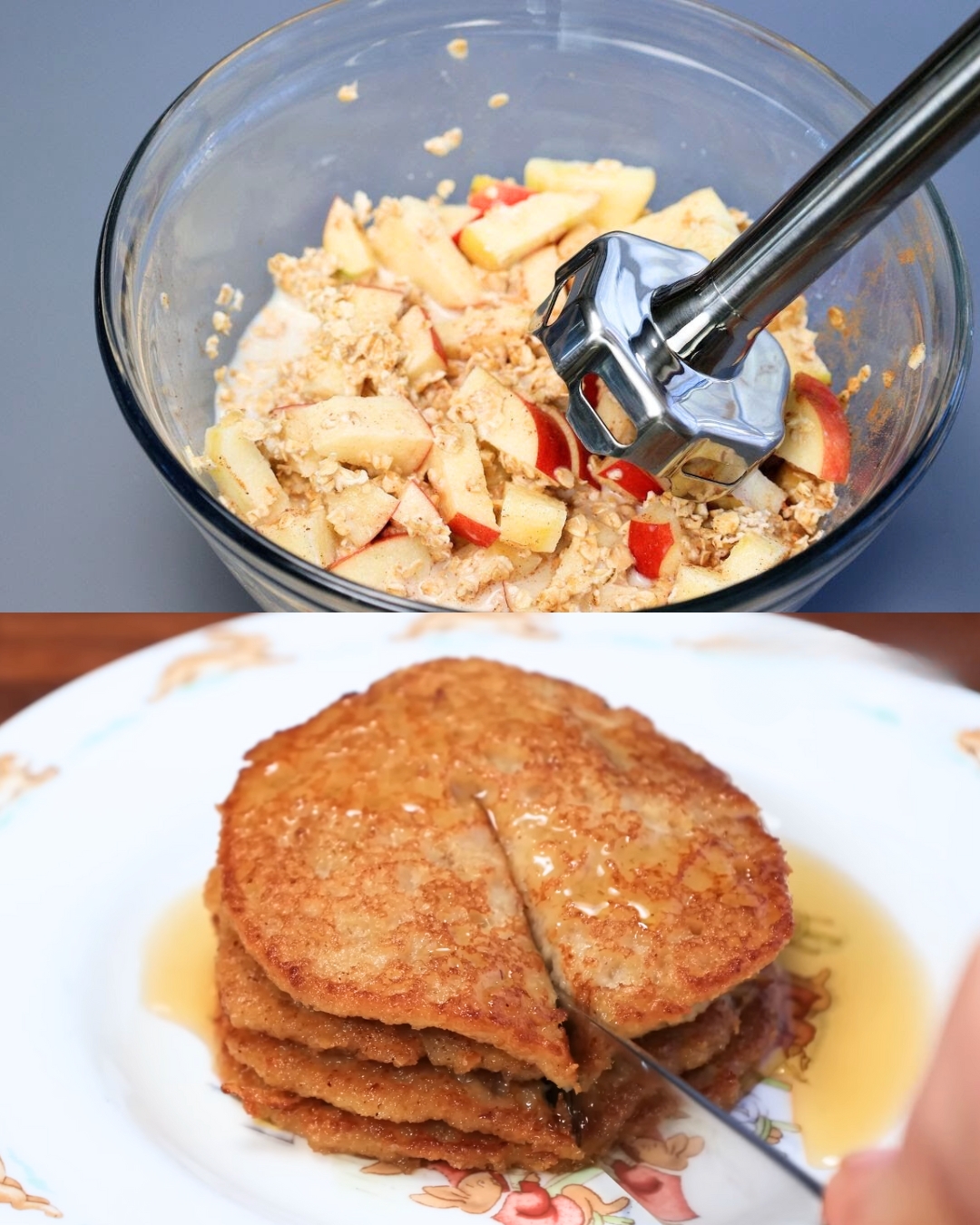 Easy and Delicious Oat and Apple Breakfast Pancakes