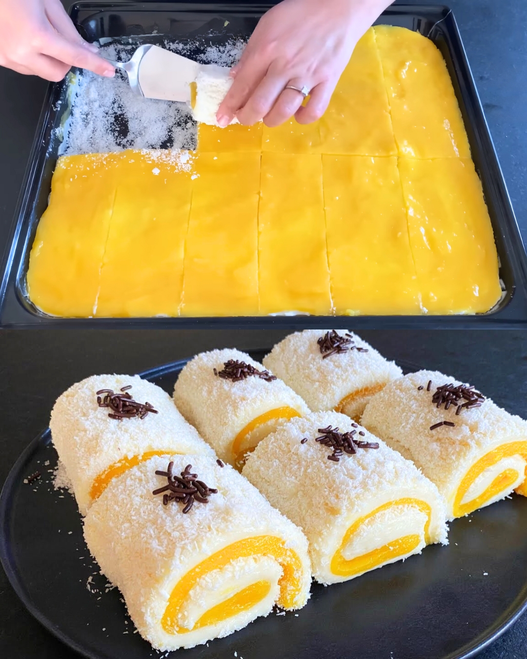 No-Bake Orange and Coconut Layered Dessert