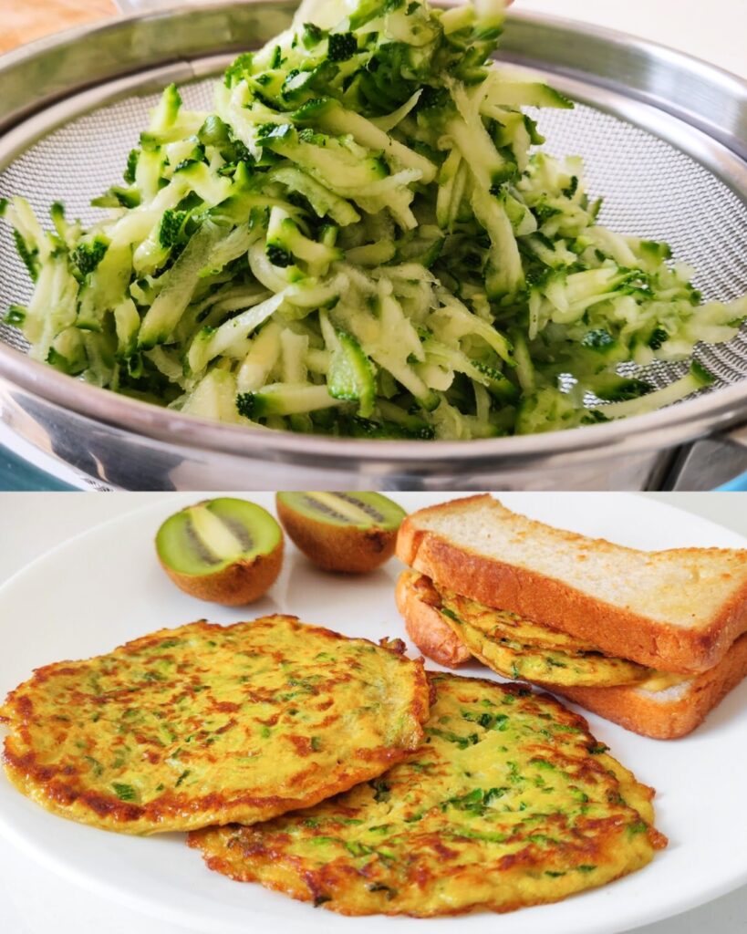 Easy Zucchini Omelette and Toast Recipe