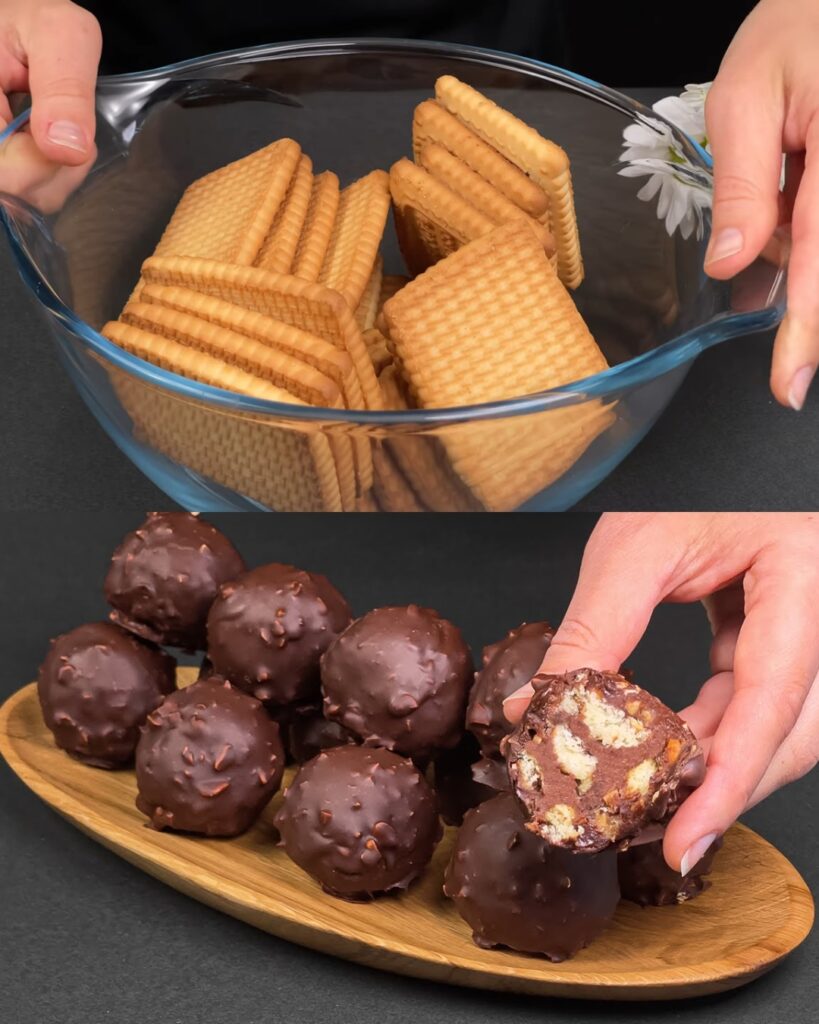 Chocolate Peanut Cookie Balls finished dish