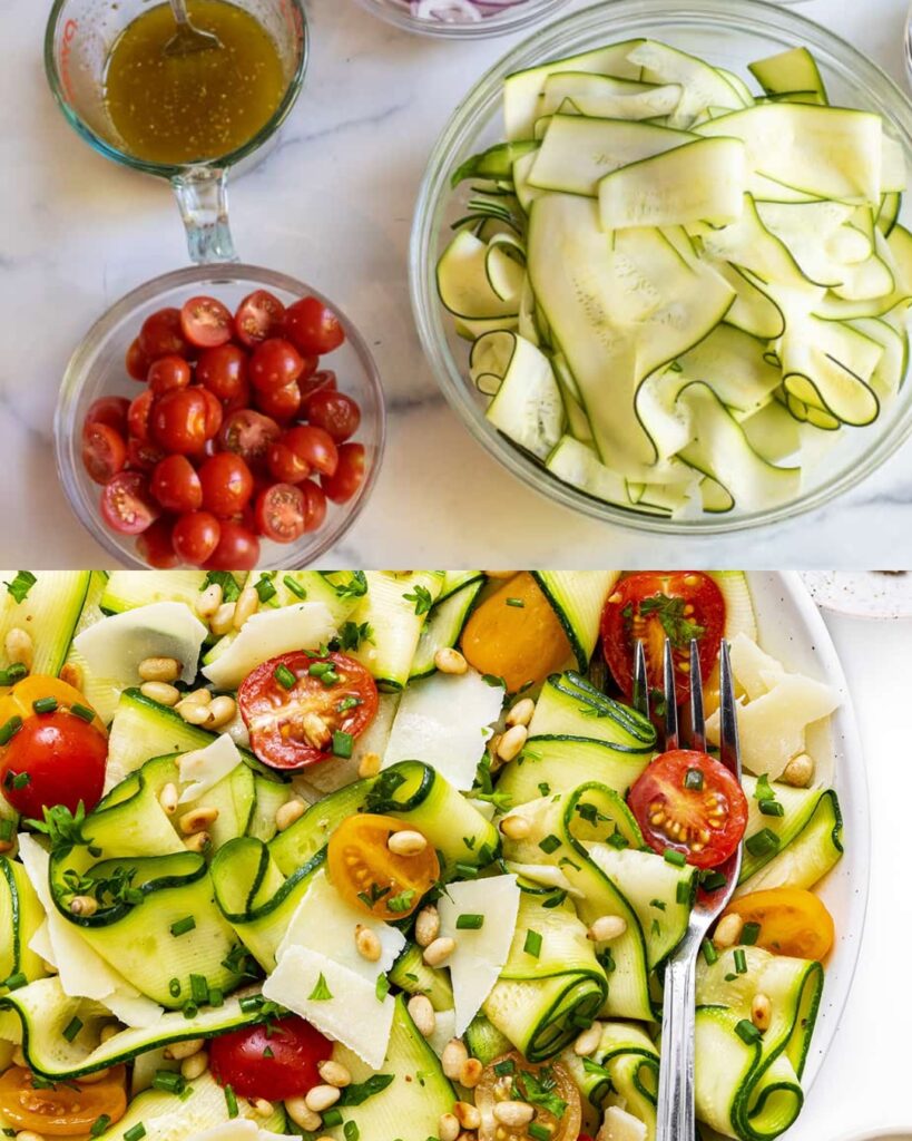 Zucchini and Tomato Salad finished dish