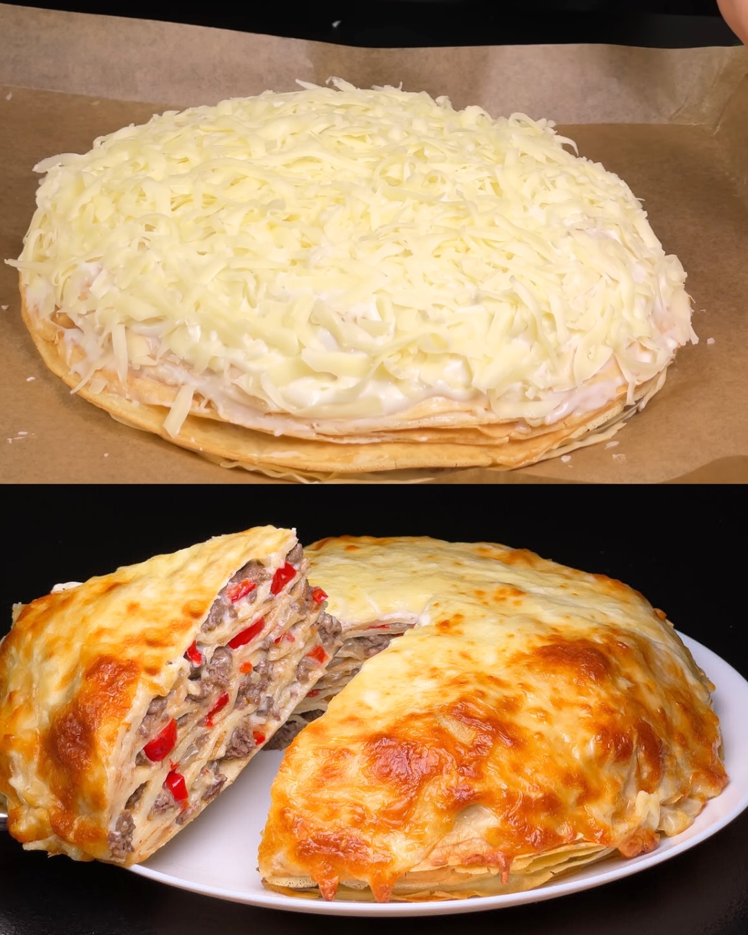 Delicious Savory Meat-Filled Crepes