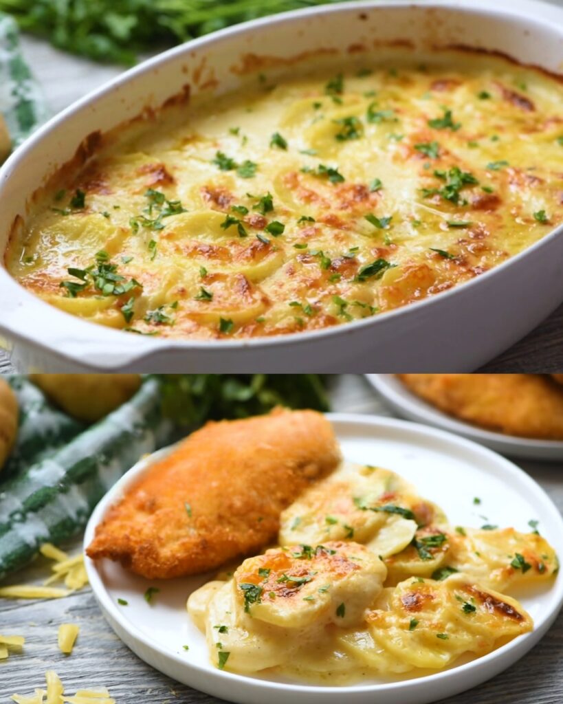 Creamy Cheddar Scalloped Potatoes