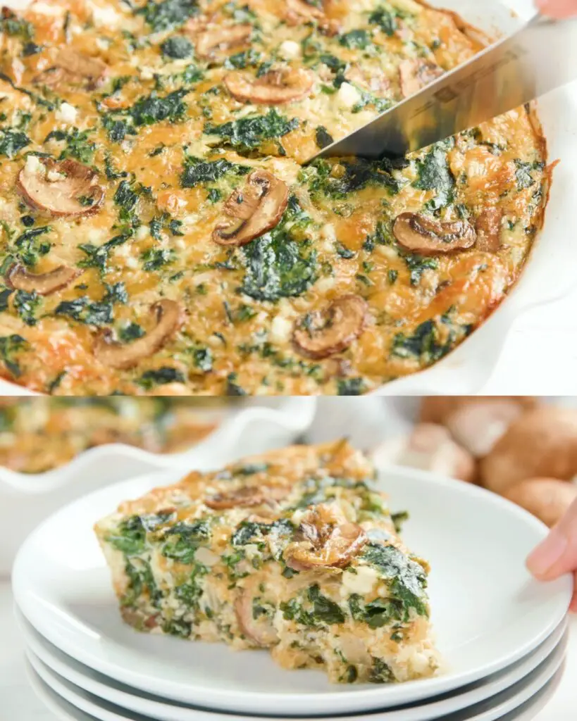 Delicious Crustless Spinach and Cheese Quiche
