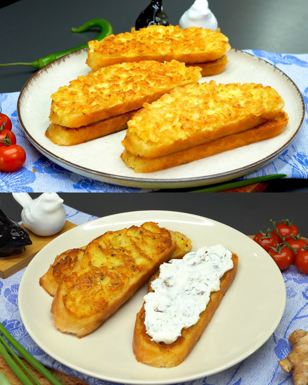Two Delicious Fried Bread Sandwiches