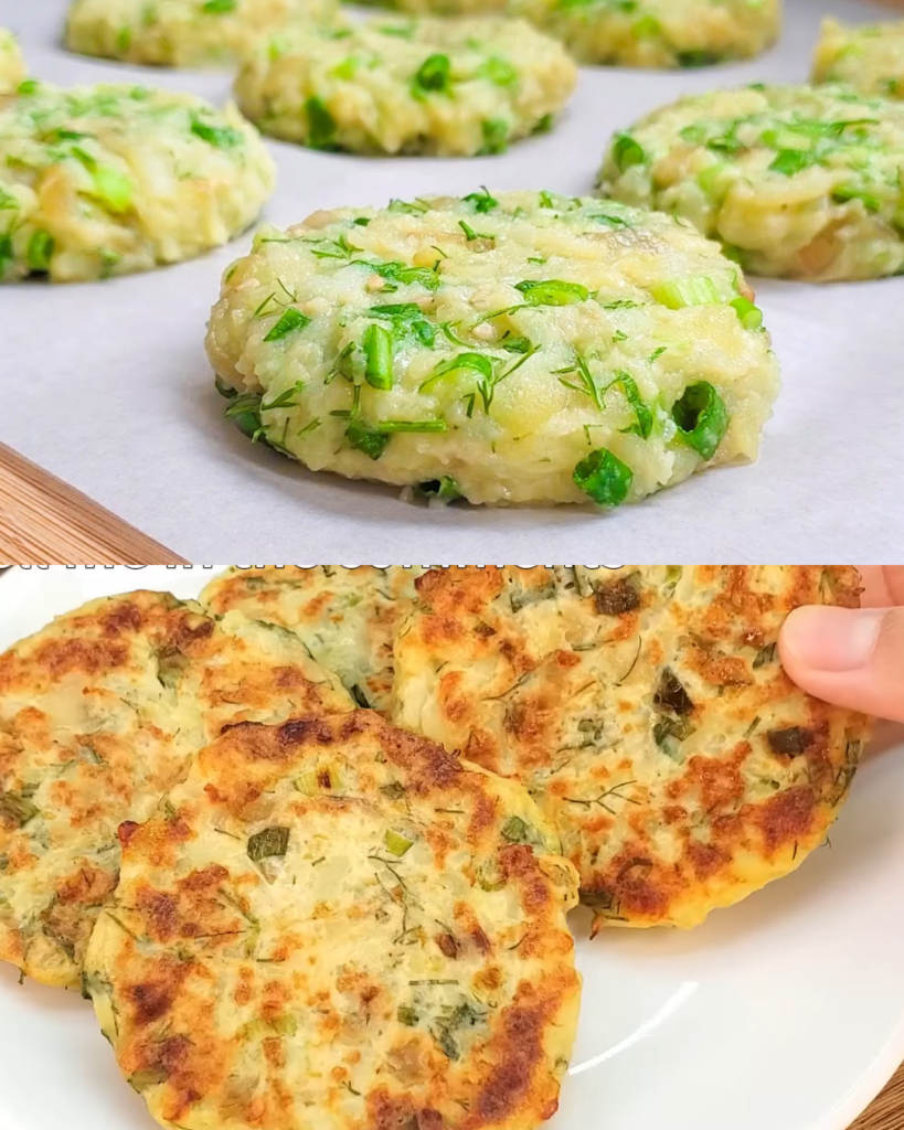 Baked Potato and Cheese Fritters with Cucumber Yogurt Sauce