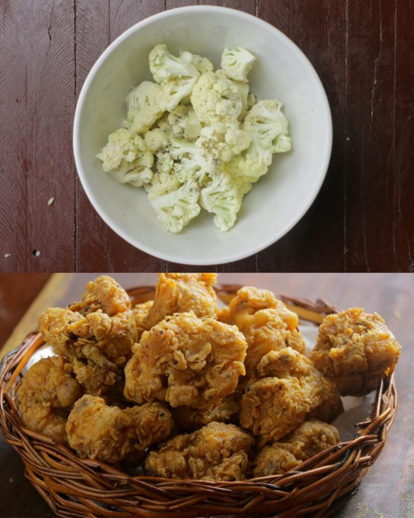 Crispy Fried Cauliflower | Amazing Crunchy Cauliflower finished dish
