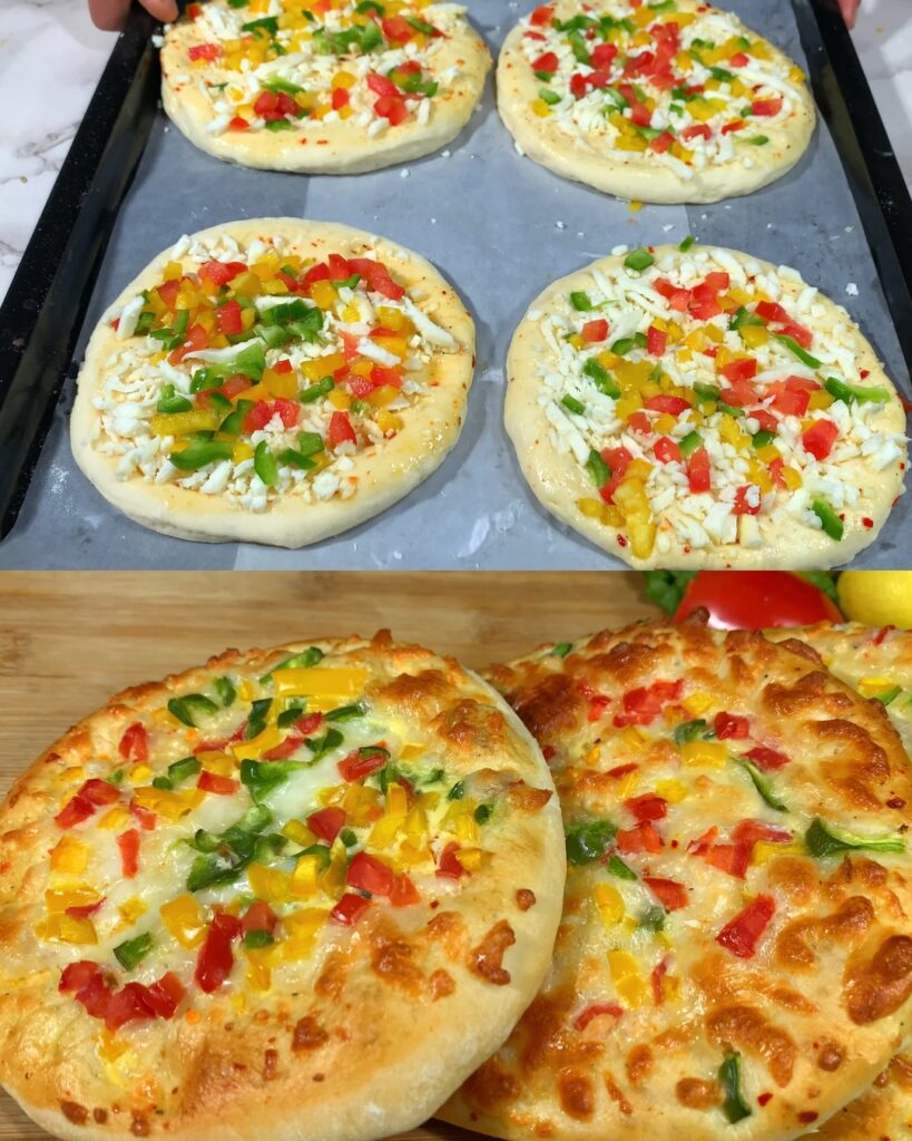 Mini Bell Pepper Pizzas finished dish