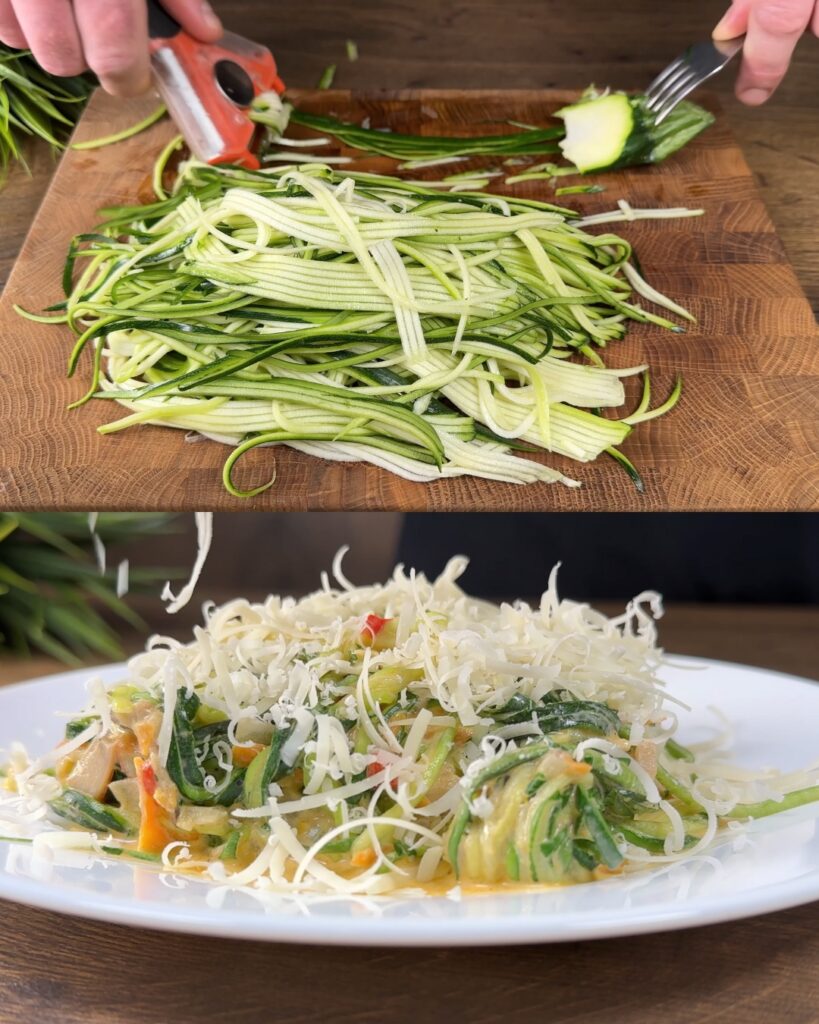 Vegetable Medley with Creamy Parmesan Sauce finished dish