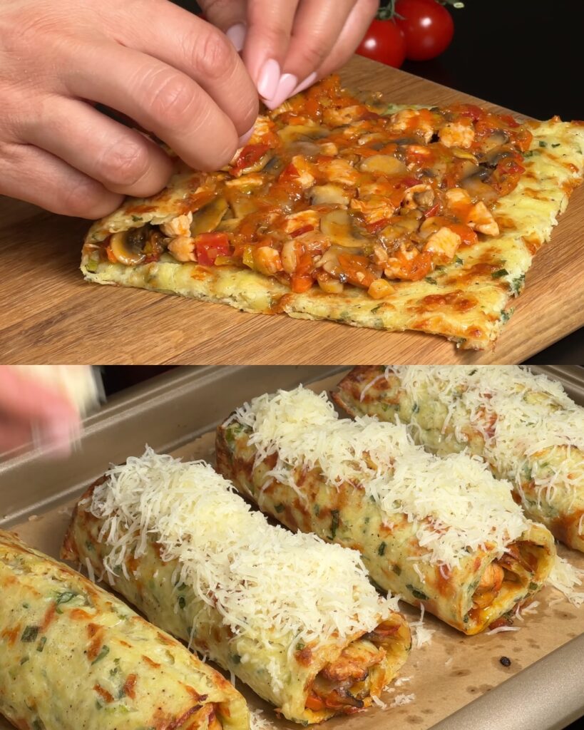Cheesy Chicken and Vegetable Bake finished dish