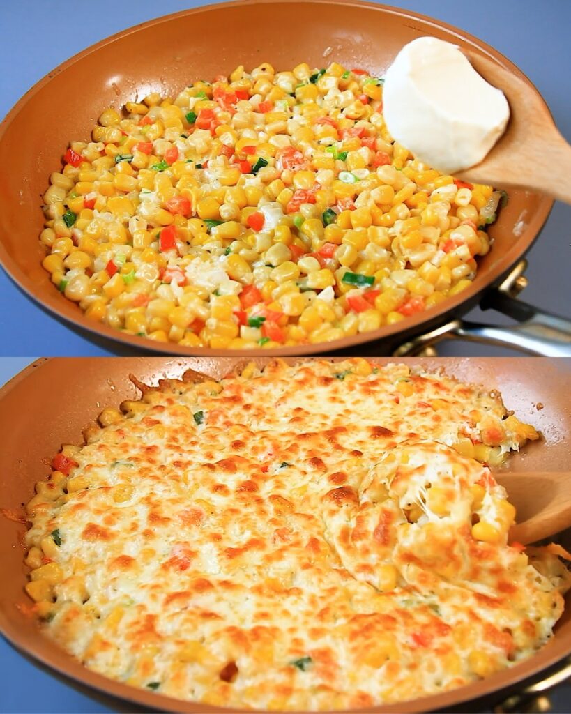 Cheesy Corn and Bell Pepper Skillet