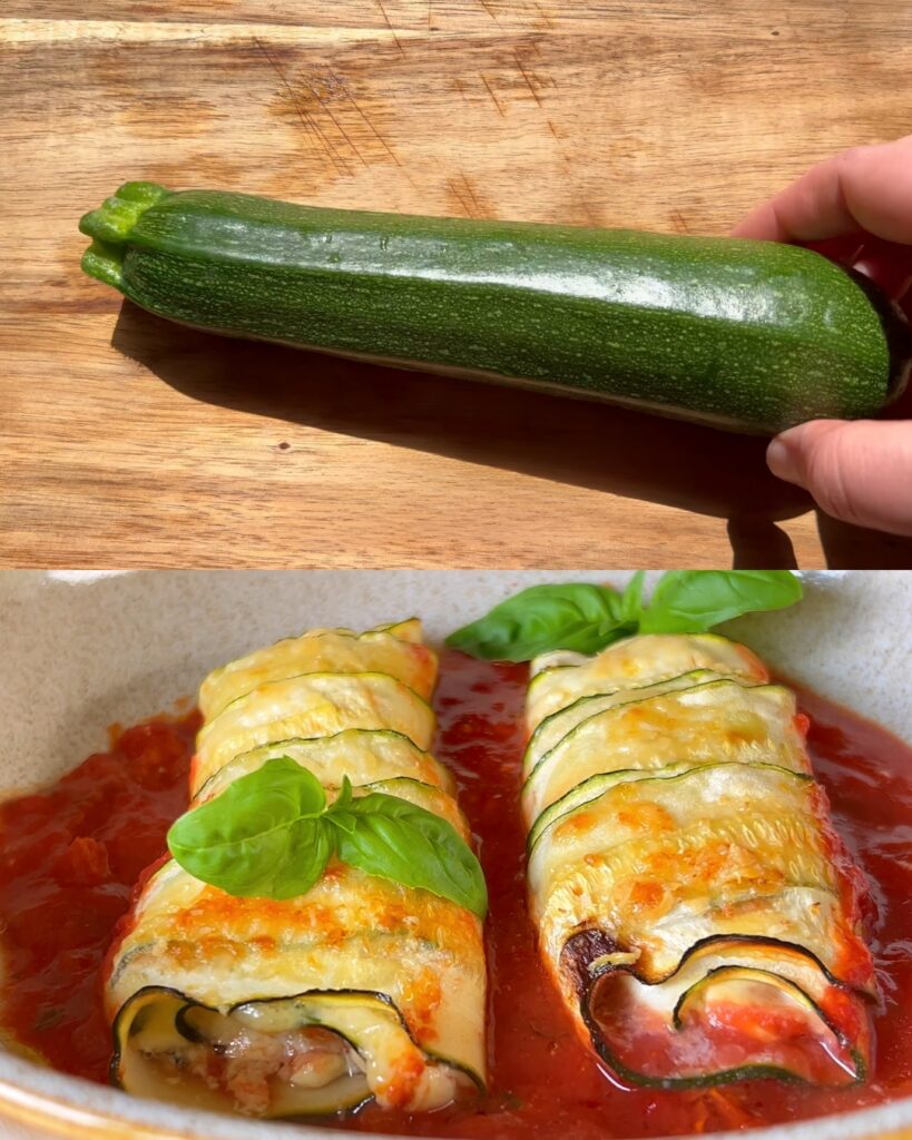 Zucchini Cannelloni with Mascarpone Filling finished dish