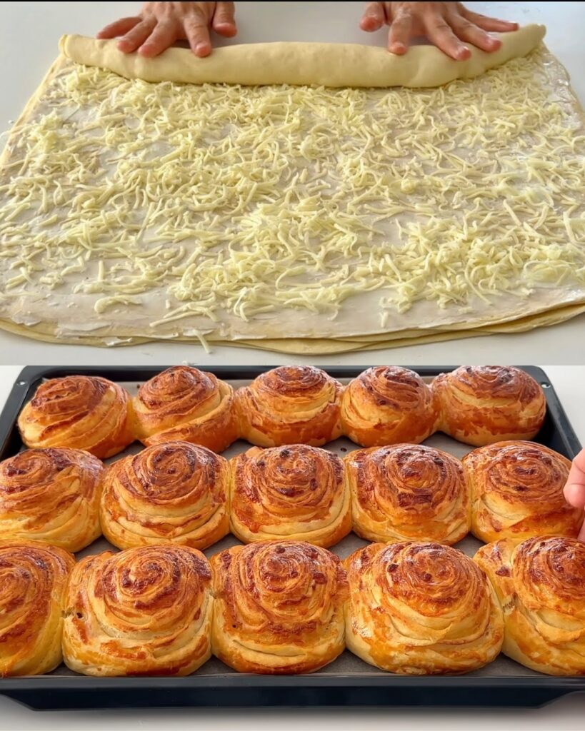 Fluffy Layered Cheese Bread finished dish