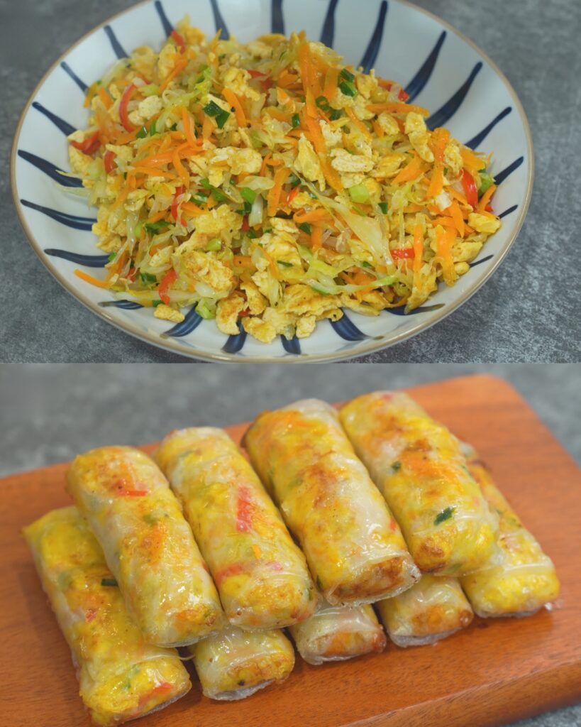 Crispy Cabbage Egg Rolls finished dish