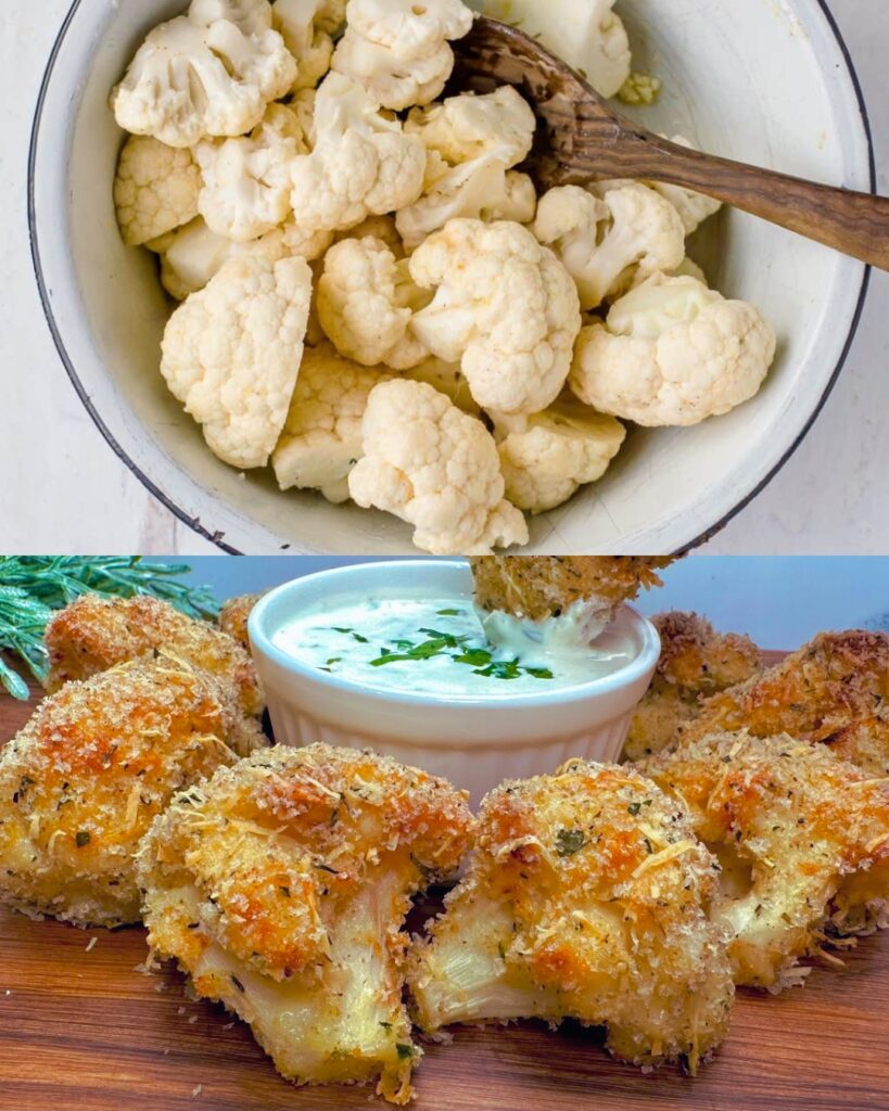 Super Crispy Baked Cauliflower finished dish