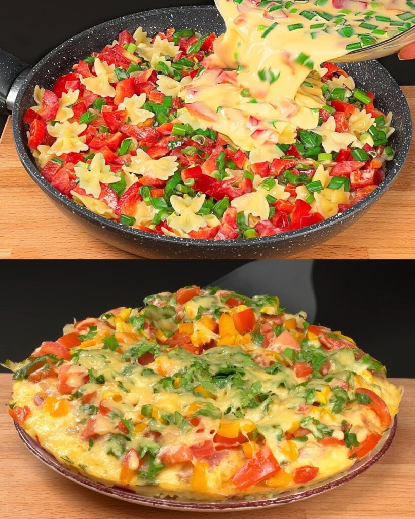 Creamy Bacon and Vegetable Pasta finished dish