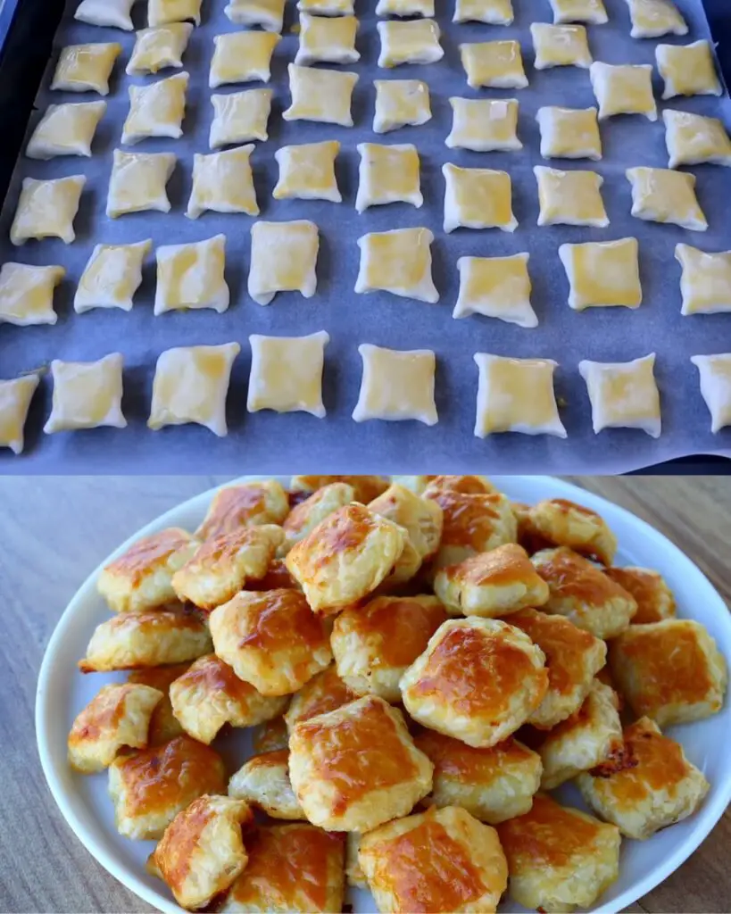 Homemade Stuffed Squares with Cheese and Sausage