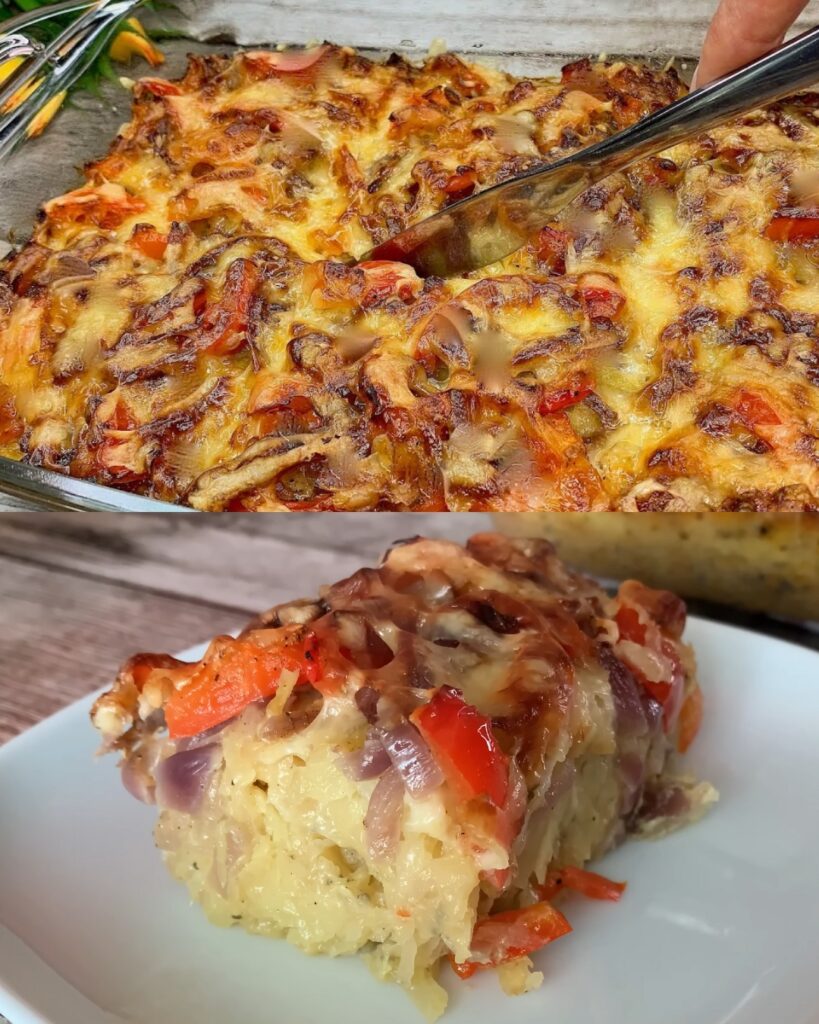 Baked Potato and Cheese Casserole finished dish