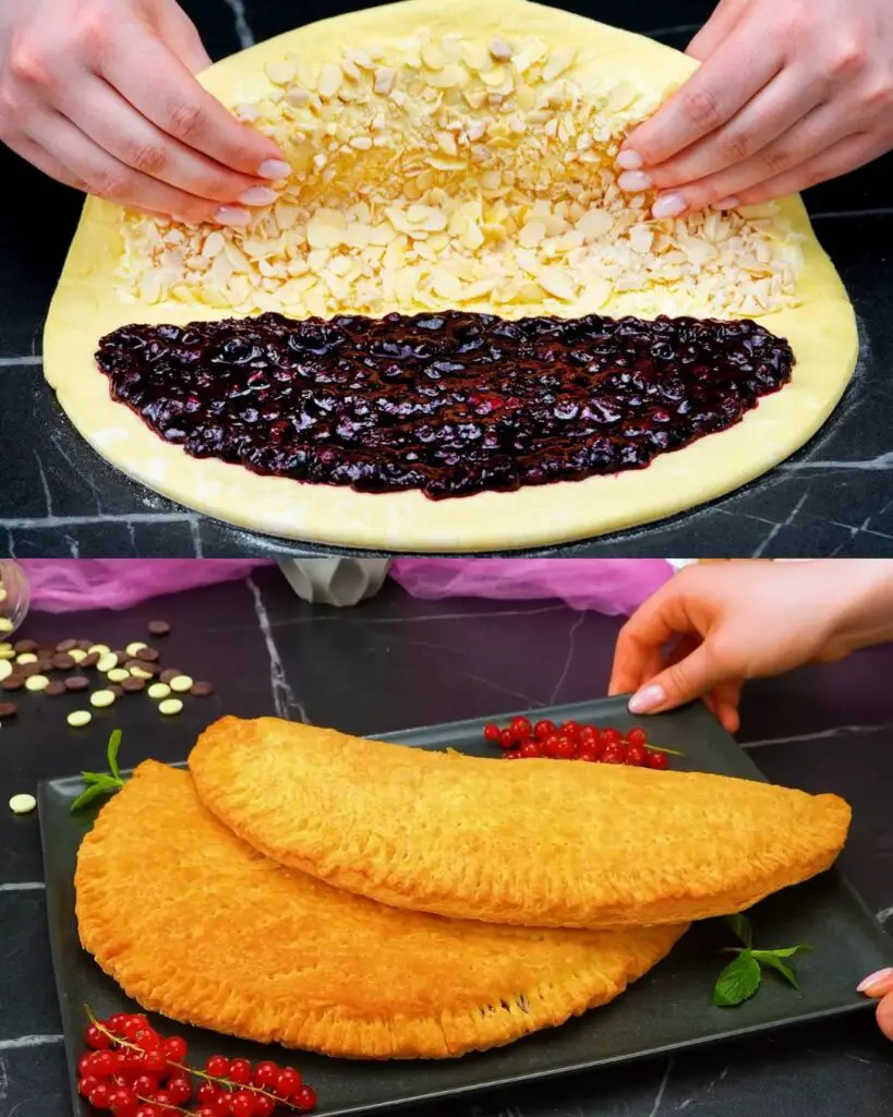Berry and Nut Puff Pastry Delight with Iced Coffee
