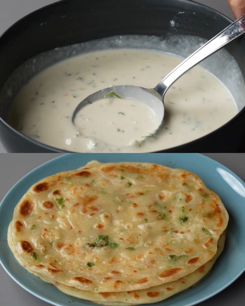 Liquid Dough Chili Garlic Paratha