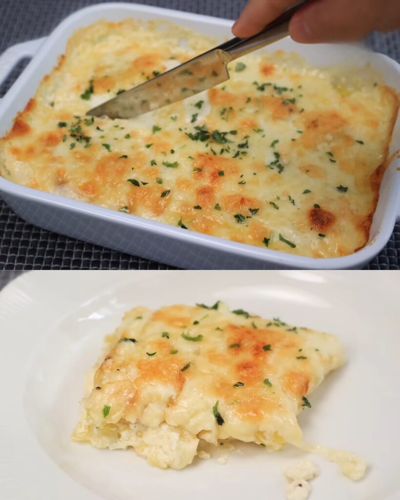 Cheesy Potato Bake Recipe finished dish