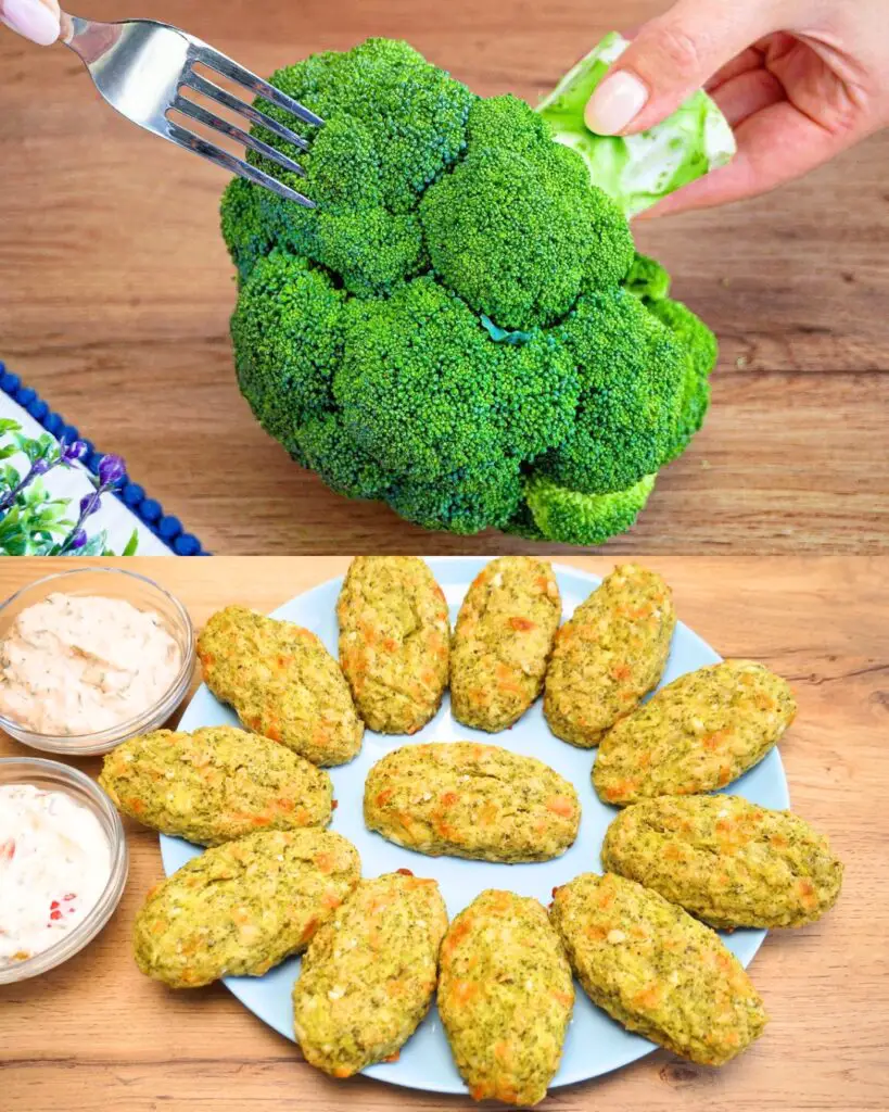 Broccoli Cheese Patties with Two Delicious Sauces