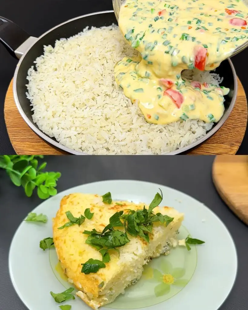 Creamy Rice and Eggs with Tomatoes and Herbs