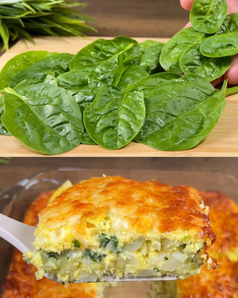Spinach and Cheese Skillet Eggs finished dish