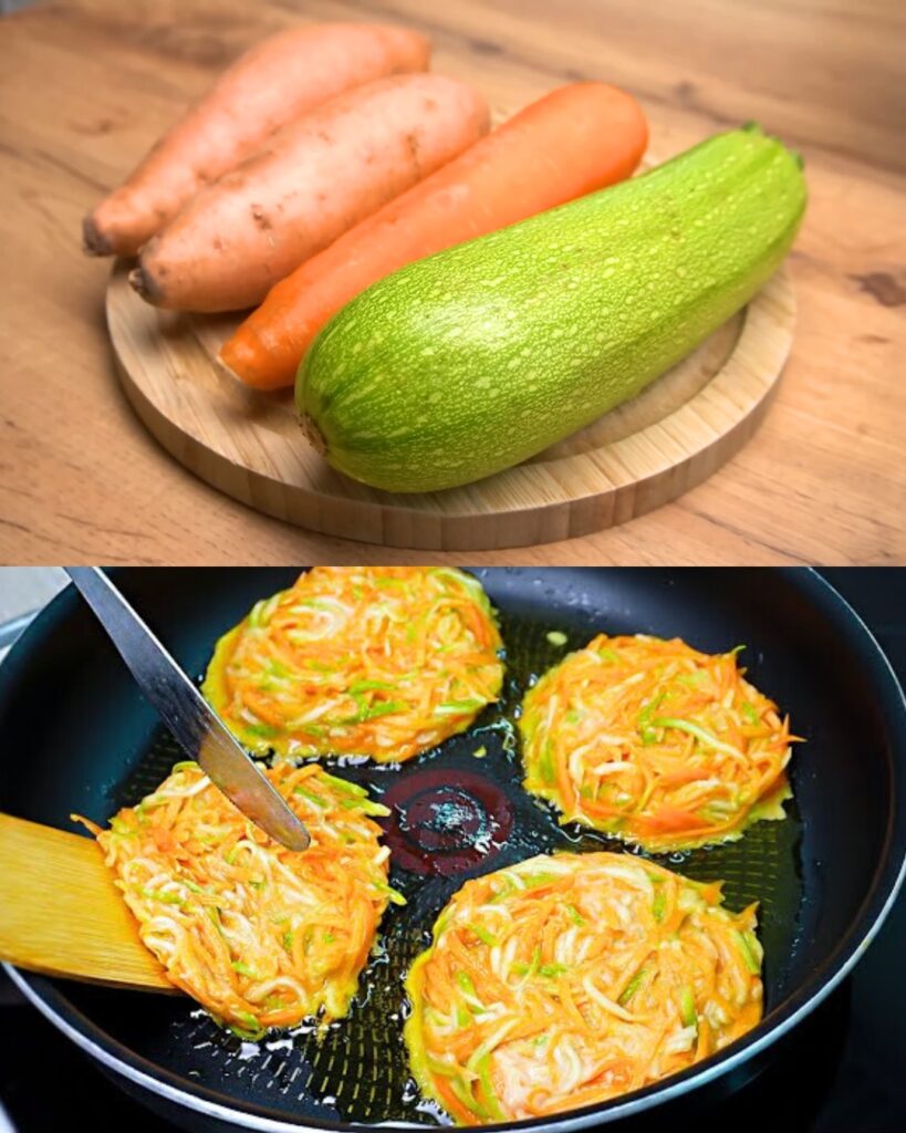 Golden Veggie Delight: Zucchini, Carrot, and Sweet Potato Patties