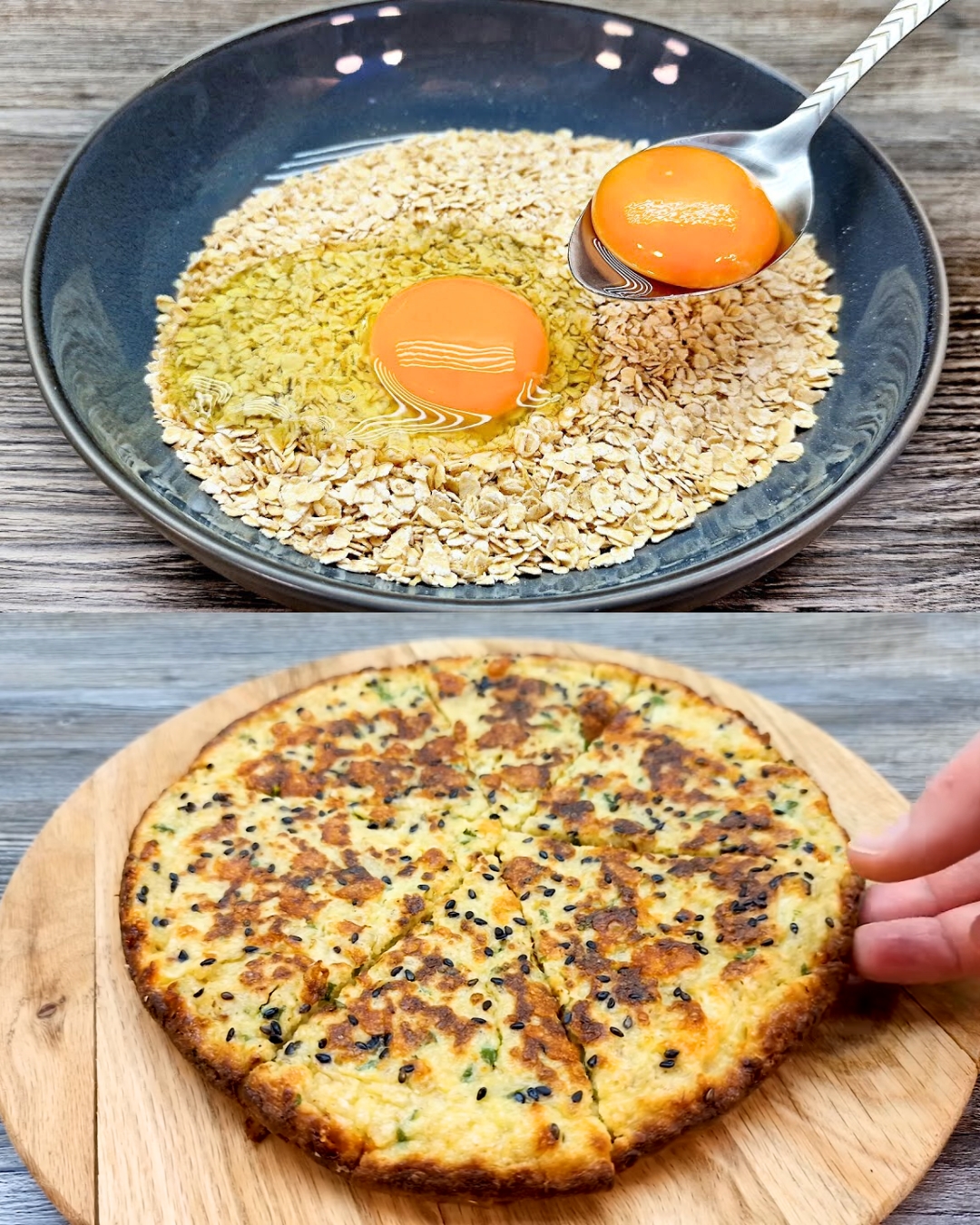 Savory Oatmeal and Egg Skillet
