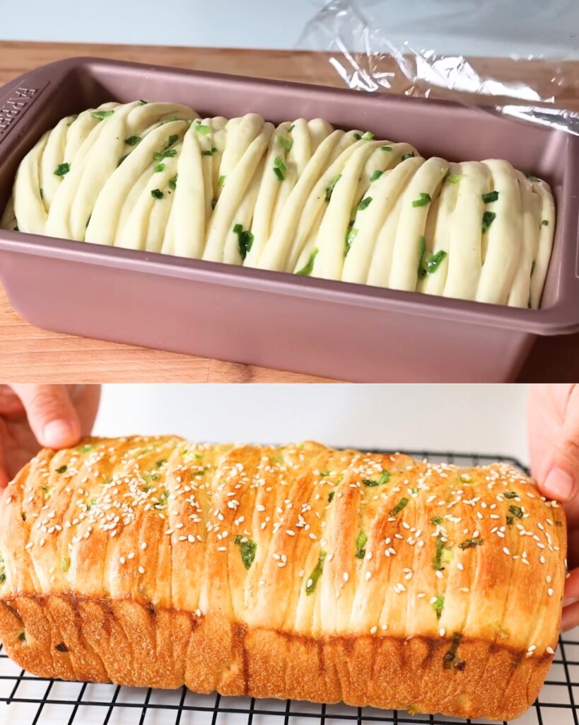 Scallion and Butter Pull-Apart Bread finished dish