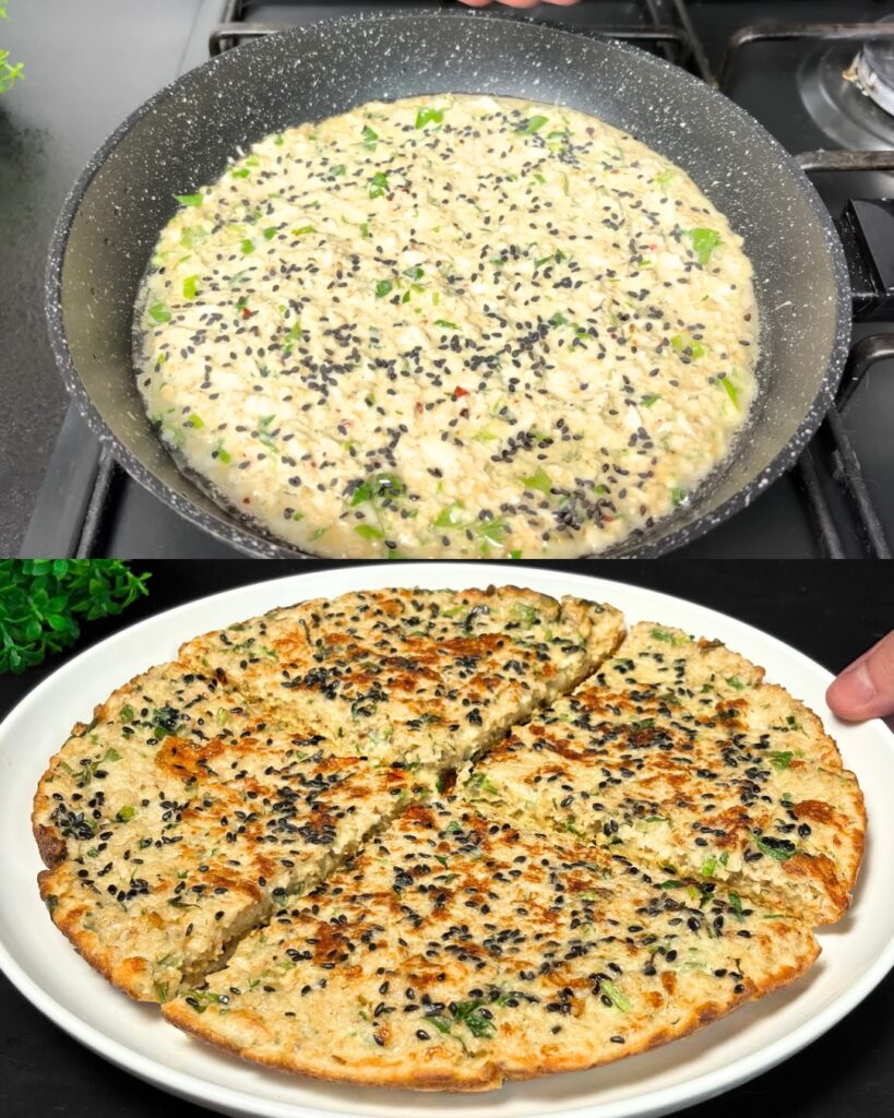 Savory Oatmeal Pancakes finished dish