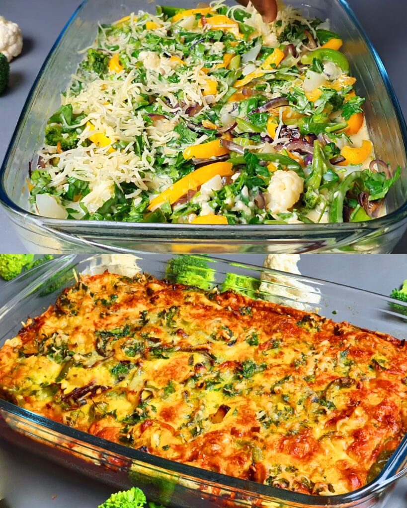 Broccoli and Cauliflower Bake Recipe finished dish