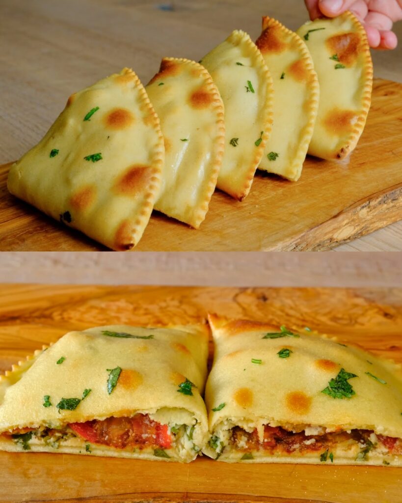 Eggplant and Cashew Ricotta Pockets finished dish