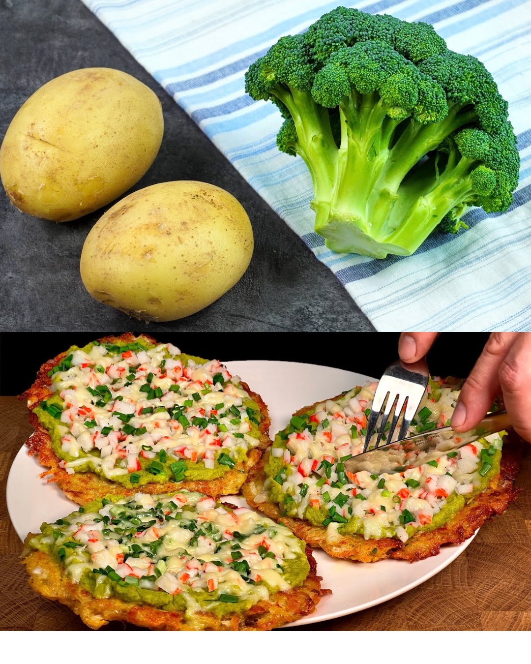Sautéed Potatoes with Broccoli, Mushrooms, and Cheddar