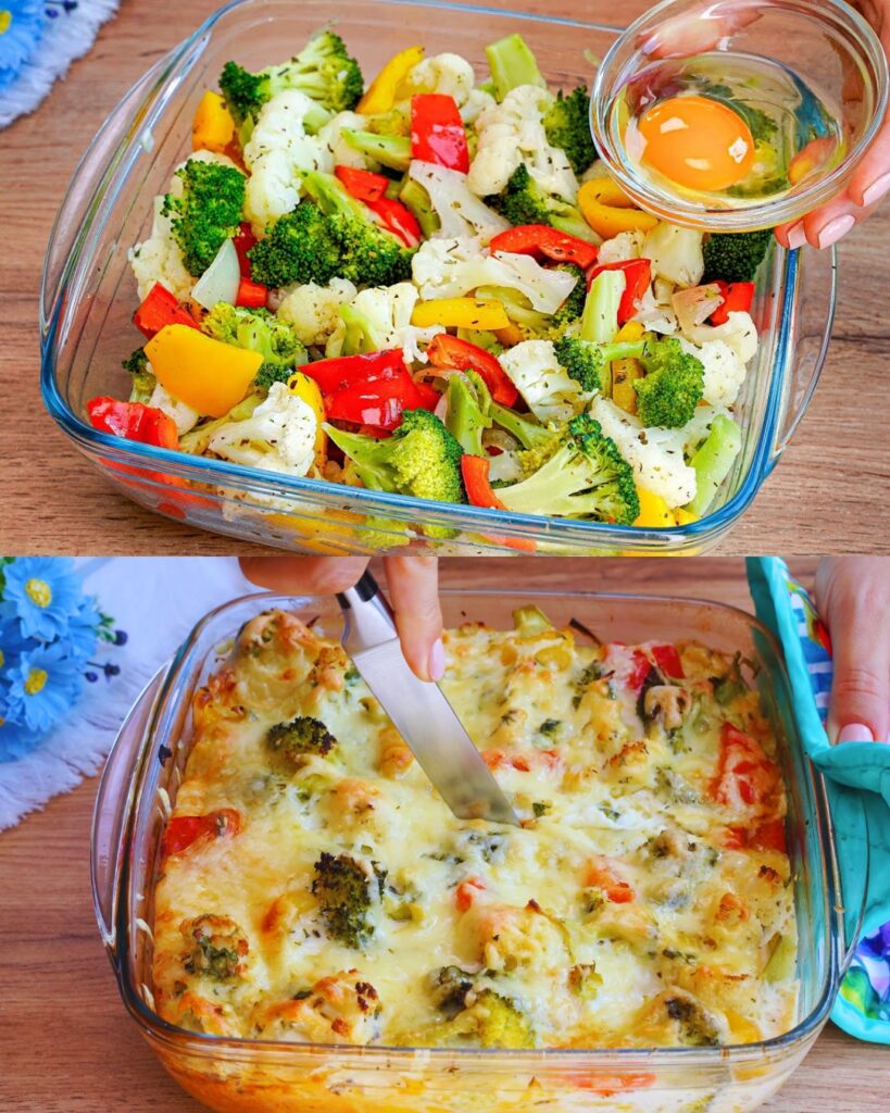 A Vegetarian Delight: Easy and Flavorful Broccoli and Cauliflower Casserole  pen_spark finished dish