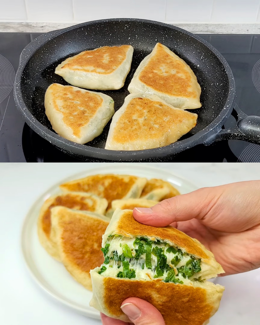 Delicious Stuffed Mini Bread in a Frying Pan