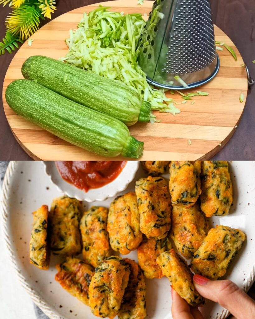 Baked Zucchini Tater Tots finished dish