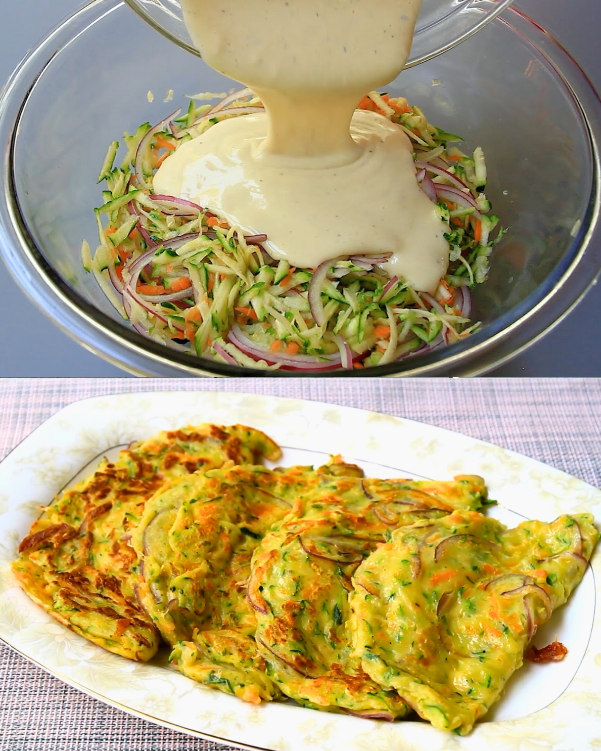 Zucchini and Carrot Cheddar Omelet