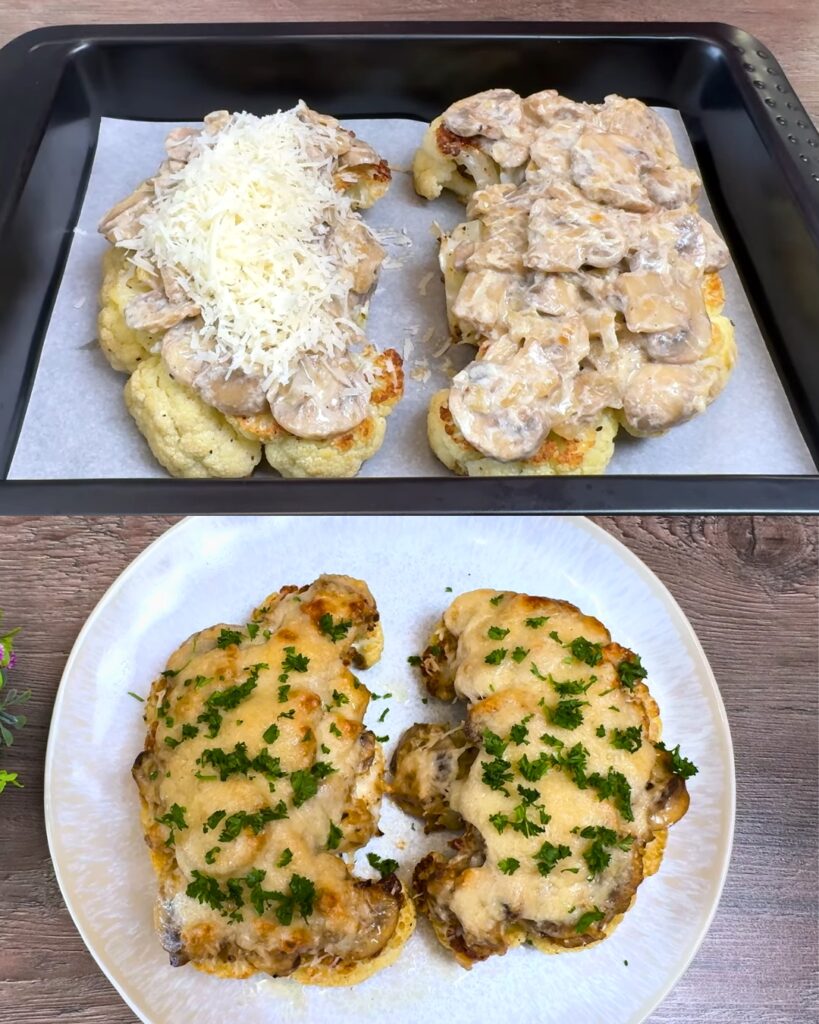 Cauliflower and Mushroom Bake finished dish