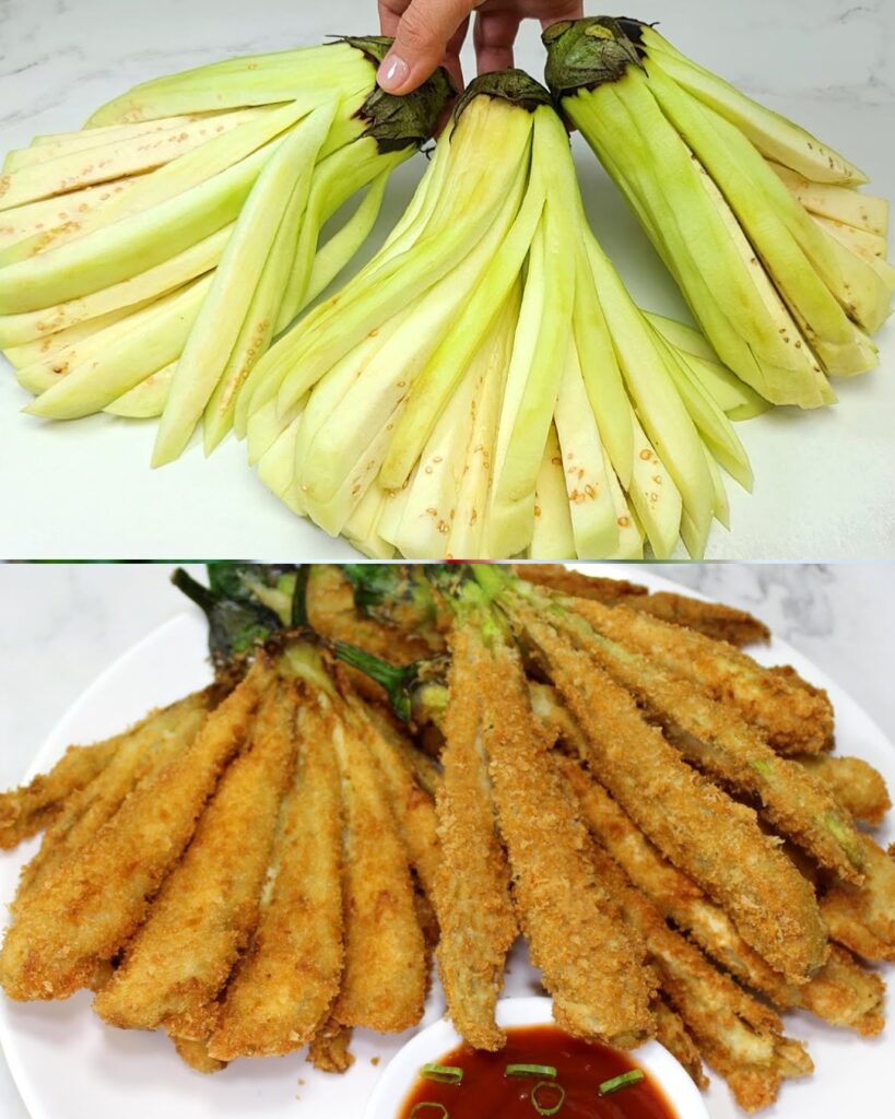 Crispy Fried Eggplant finished dish