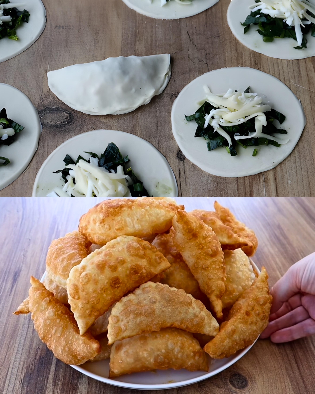 Spinach and Cheese Filled Dough