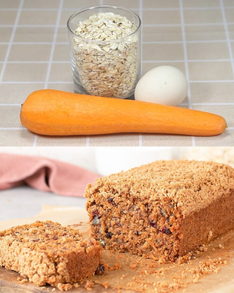 Carrot Cranberry Oat Bread with Streusel Topping