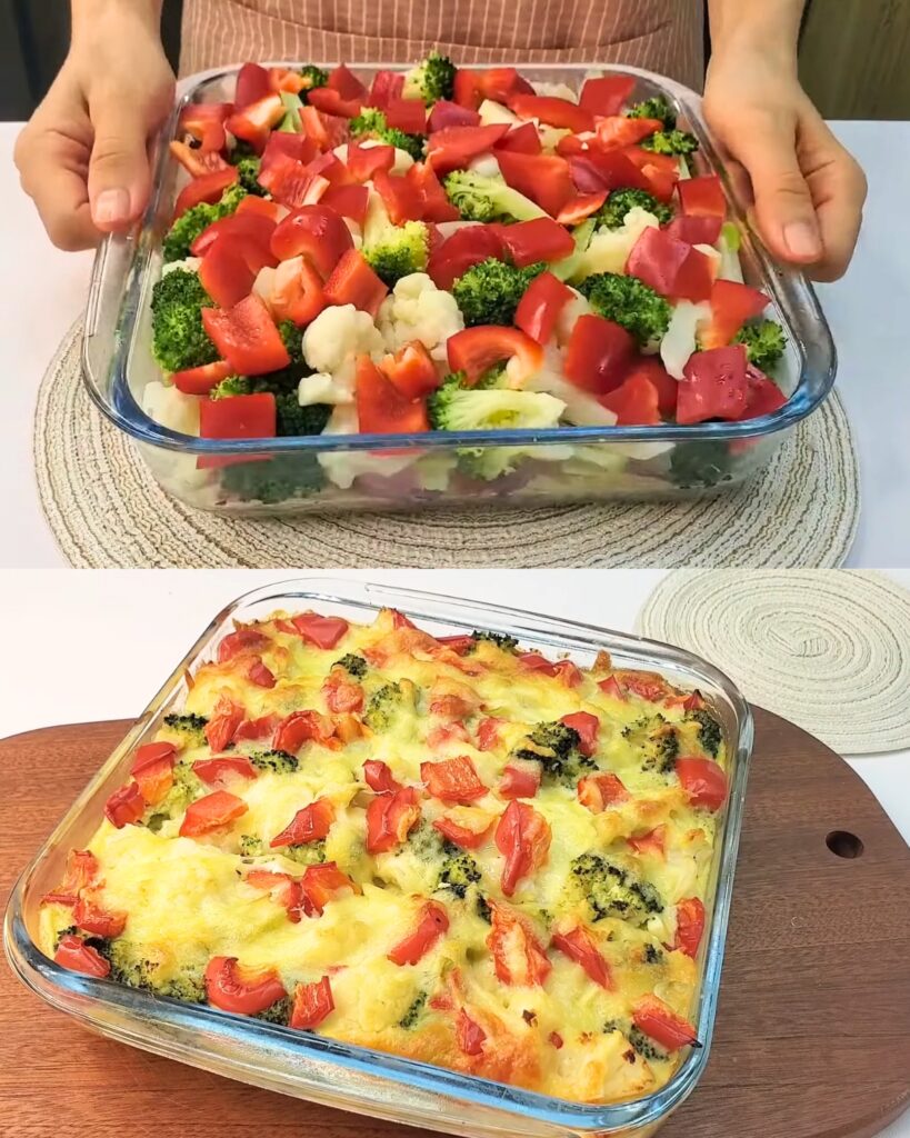 Broccoli and Cauliflower Bake Recipe finished dish