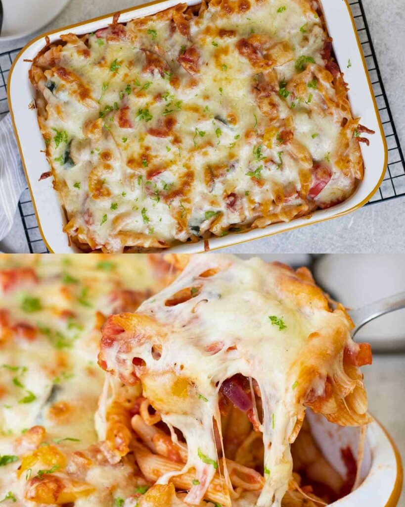 Creamy Vegetable Pasta Bake finished dish