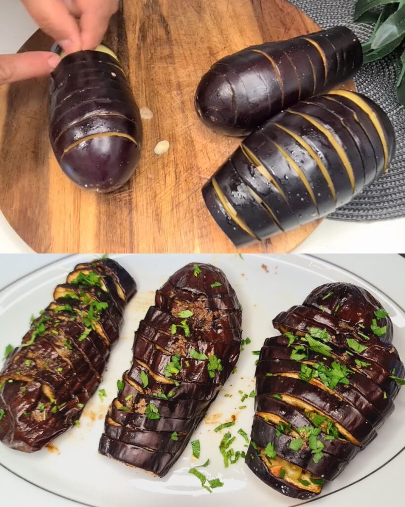 Delicious Oven-Baked Eggplant with Garlic and Herbs finished dish