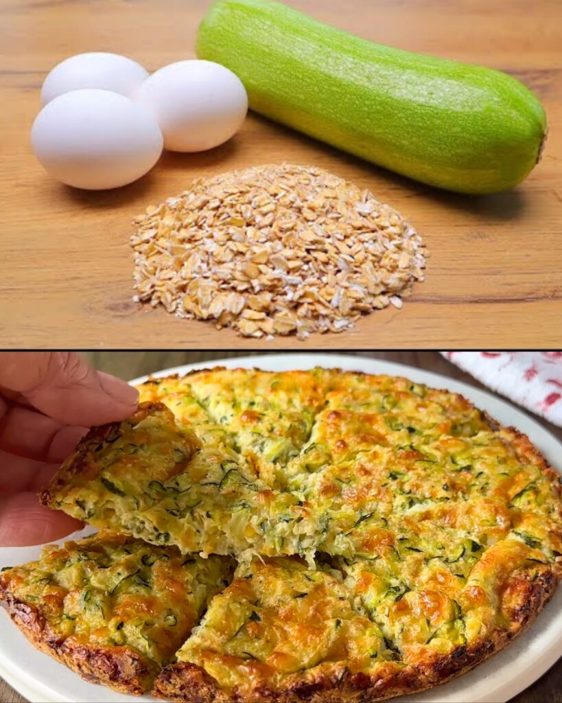 Baked Courgette and Oat Pizza