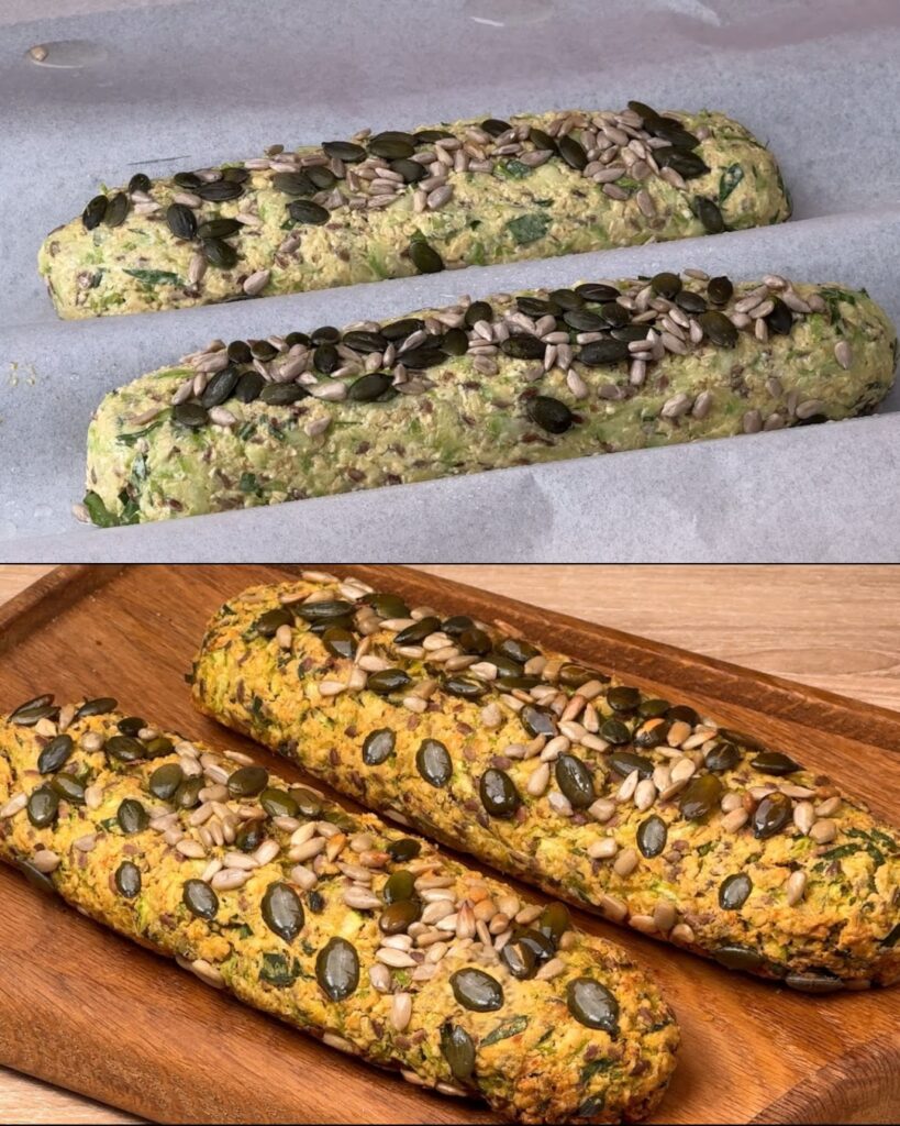 Savory Zucchini and Oat Bread finished dish